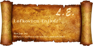 Lefkovics Enikő névjegykártya
