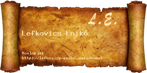 Lefkovics Enikő névjegykártya